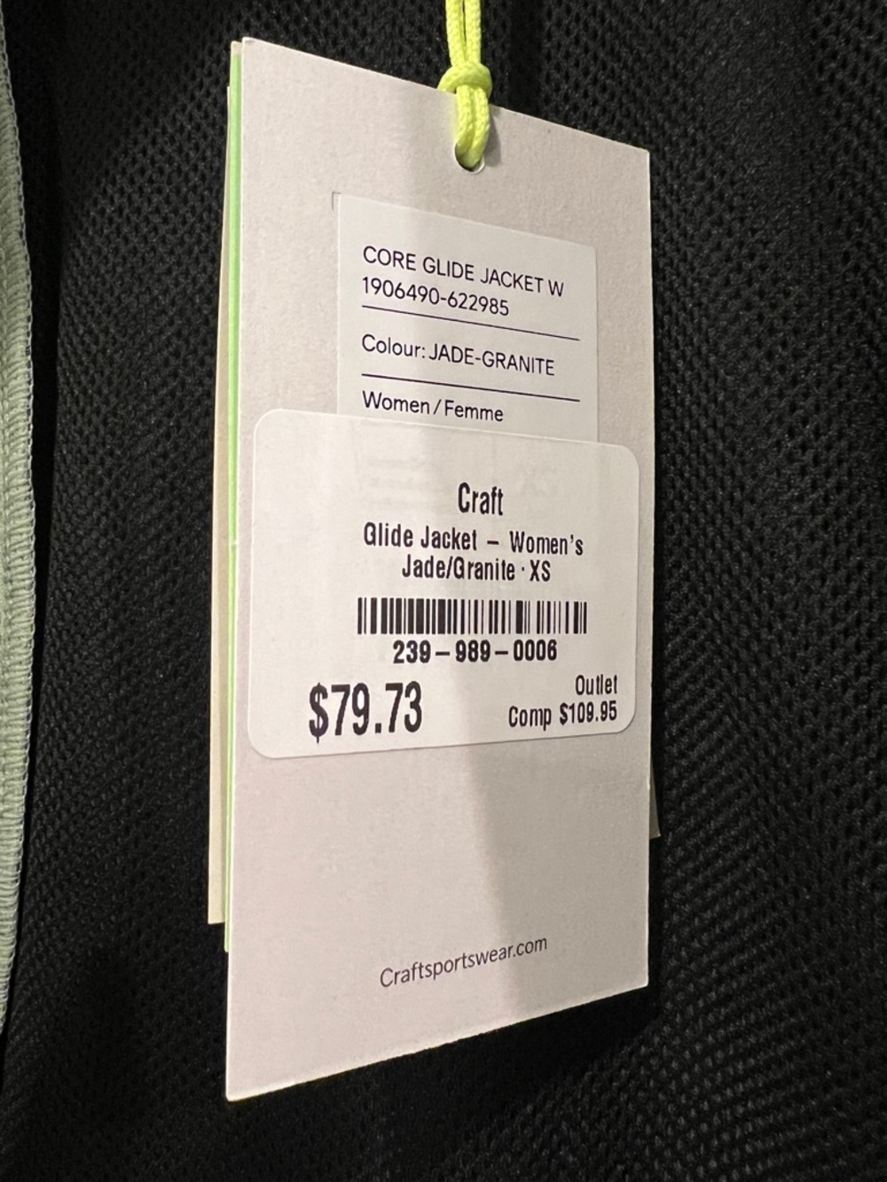 NWT Craft Glide soft-shell women’s jacket in jade/granite XS - Picture 6 of 6